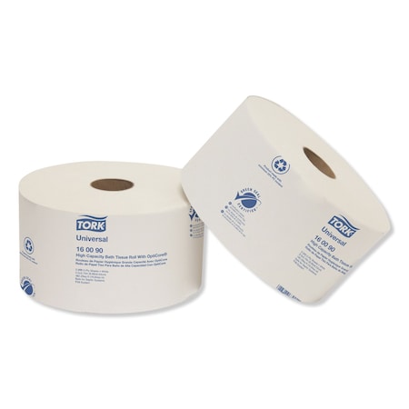 Tork Tork OptiCore Mid-size Toilet Paper Roll White T10, Universal, 2-ply, 12 x 2000 sheets, 160090, PK12 160090